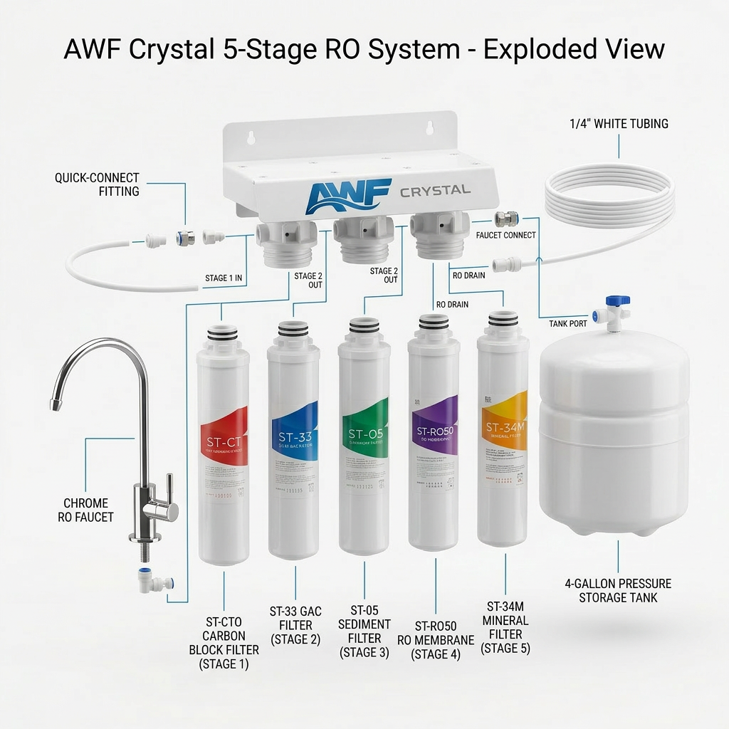 Crystal — 5-Stage Under-Sink RO System
